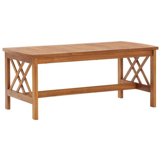 Salon de Jardin Bas en Bois d'Acacia Massif, 4 Fauteuils et Table Basse Style Vintage – ComfortXL Outdoor Living - Image 3