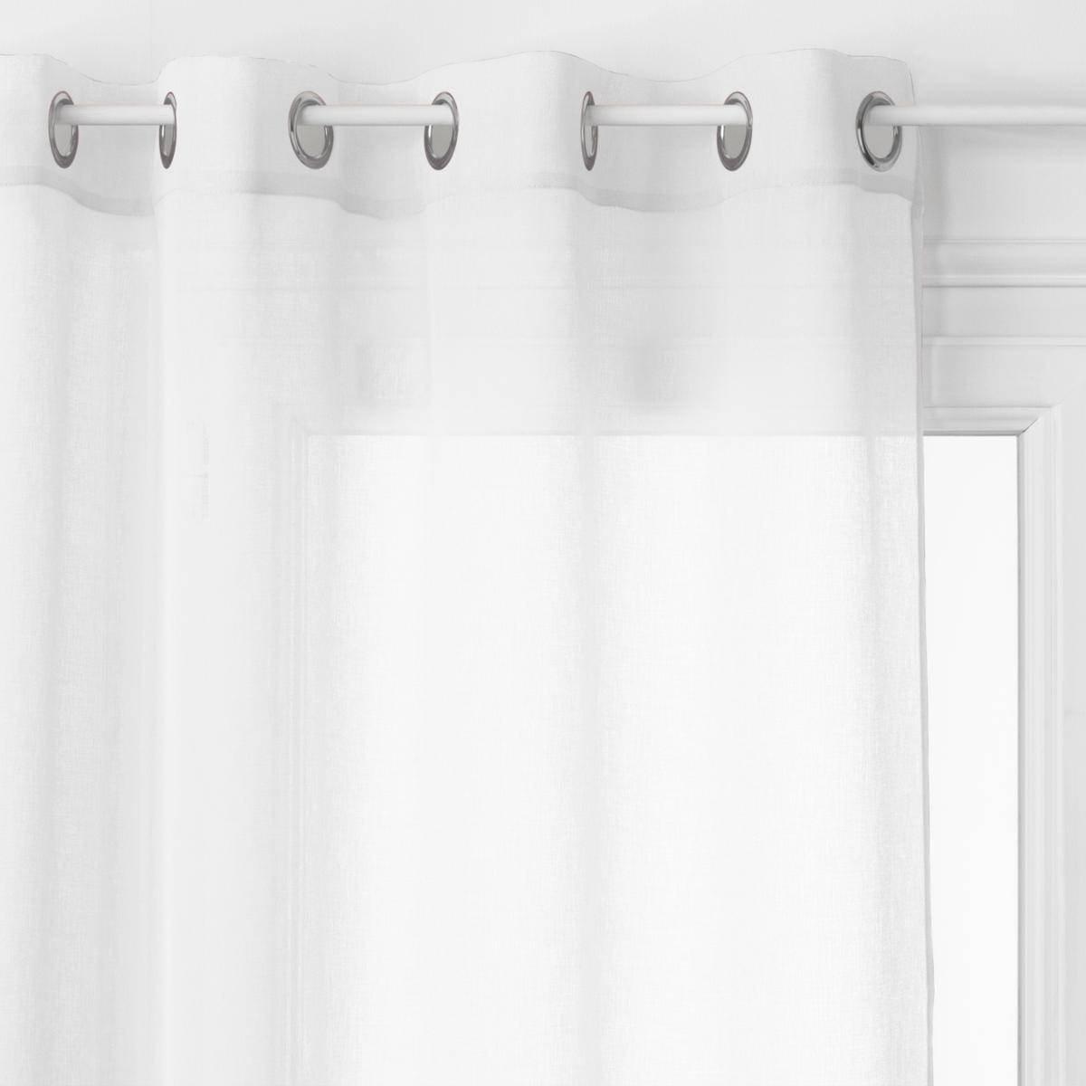 Atmosphera - Voilage "Georgette" blanc 140x240cm - Atmosphera Créateur d'intérieur - Imagen 2