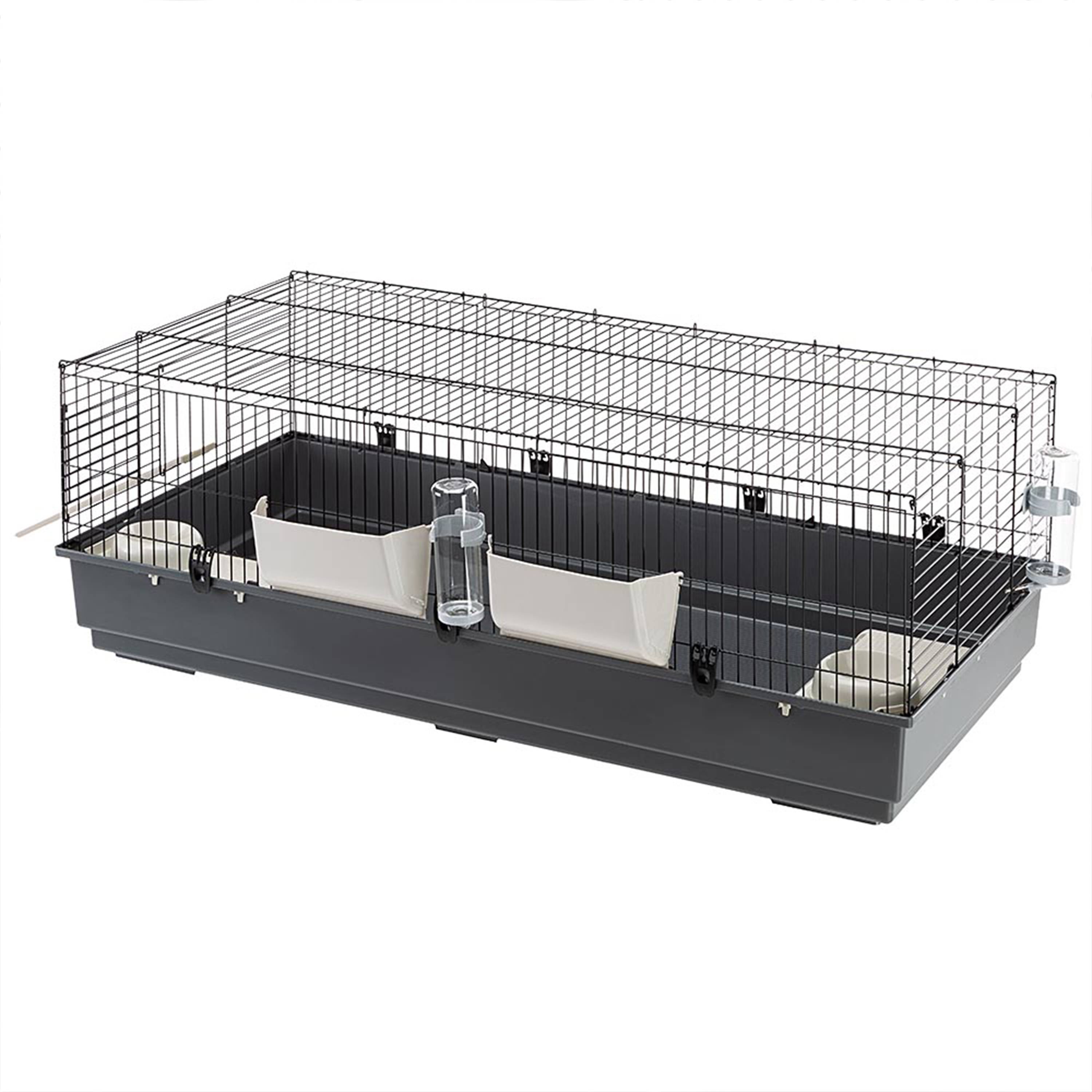 Ferplast - FERPLAST Cage pour Rongeurs RABBIT 140 pour Lapins, Cochons d'Inde, Cochons d'Inde, en Métal, Accessoires inclus : Mangeoires, Abreuvoirs, Abreuvoirs, - Imagen 5