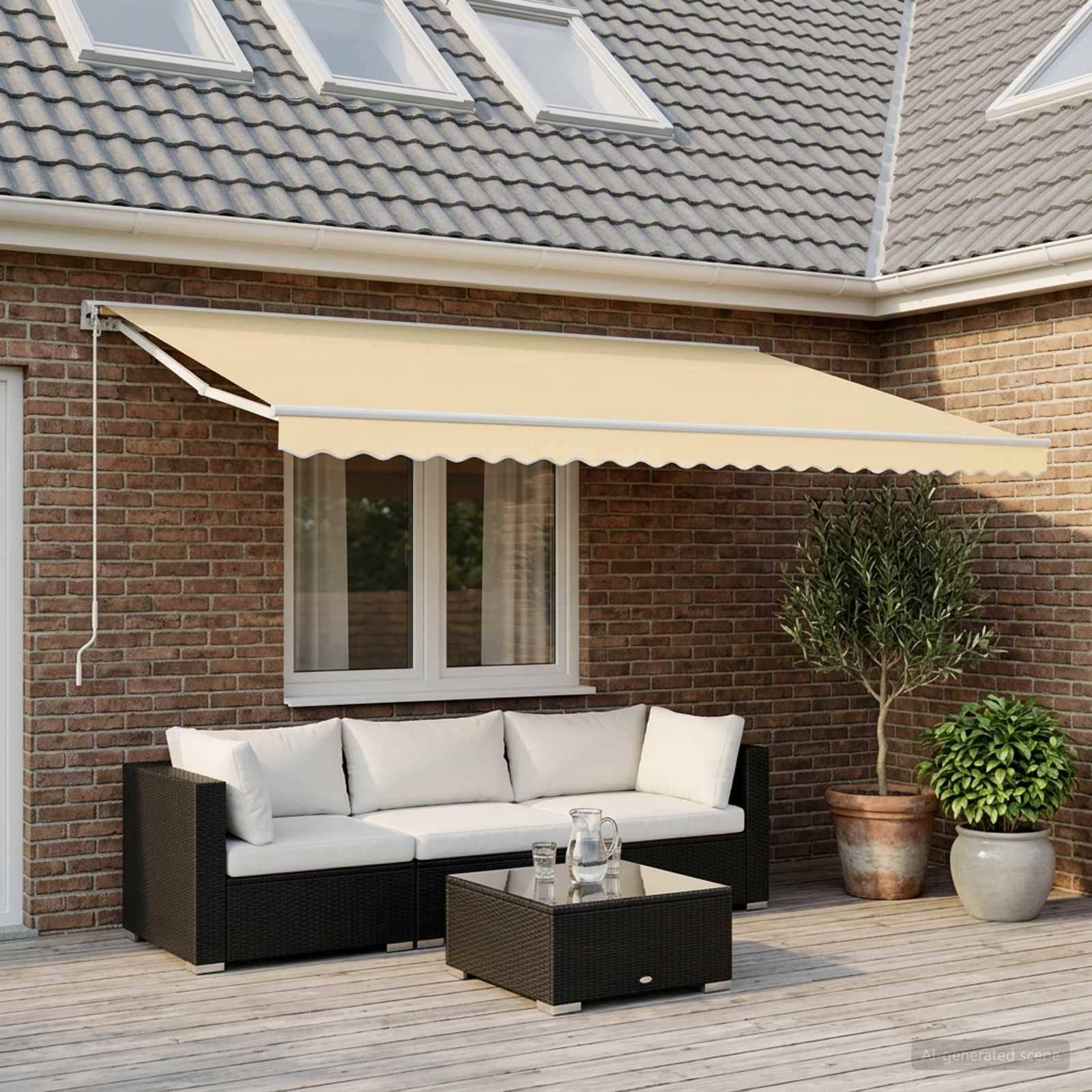 Prolenta Premium - Auvent polyester crème 580 x 345 cm - Prolenta premium p366.0 - Image 3