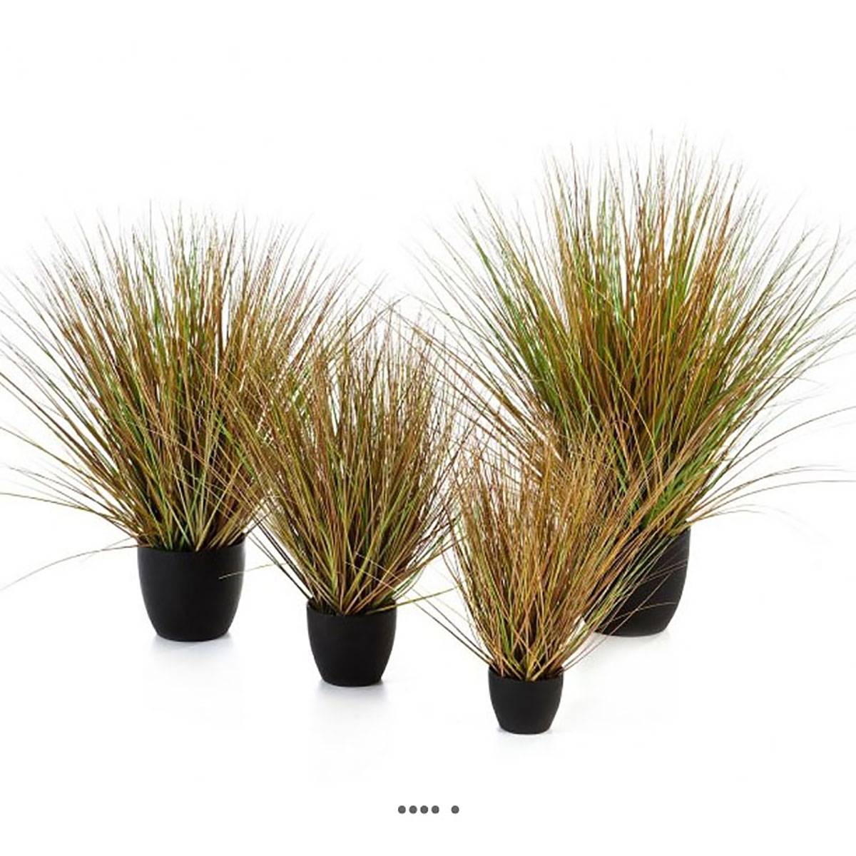 Artificielles - Herbe touffe artificielle fontaine en pot vert-rouge D50 cm (à l'unité) - Imagen 1