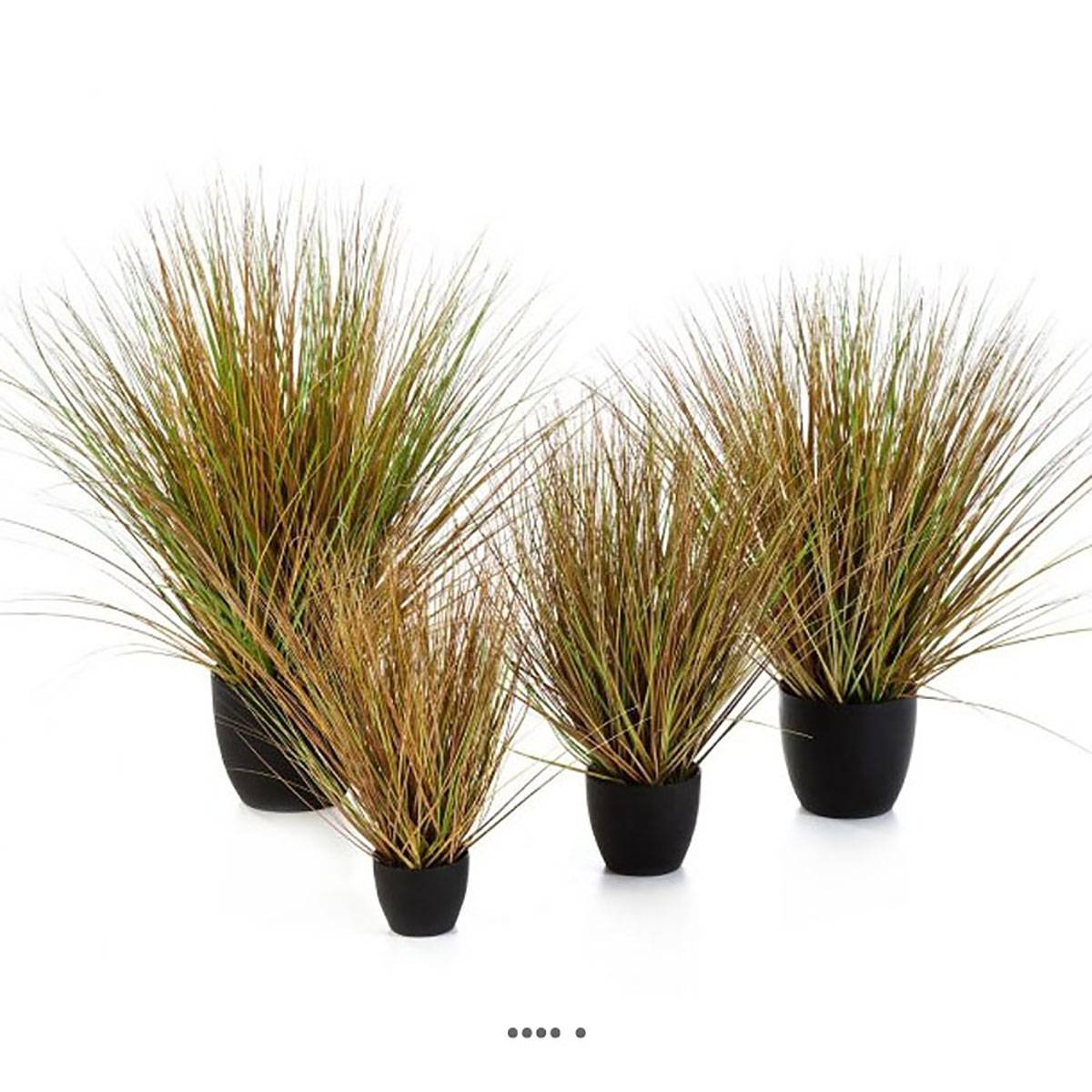 Artificielles - Herbe touffe artificielle fontaine en pot vert-rouge D50 cm (à l'unité) - Imagen 2