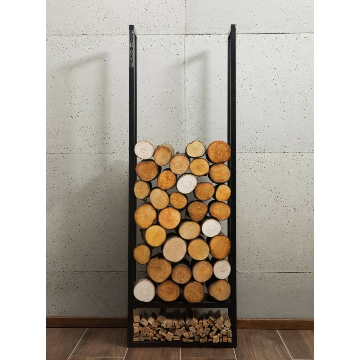 Divers - Le Porte-Bûches "ATOS"  pour bûches de 20cm: Une Fusion Parfaite d'Esthétique et de Fonctionnalité - 120 x 40 x 20 cm - Imagen 2