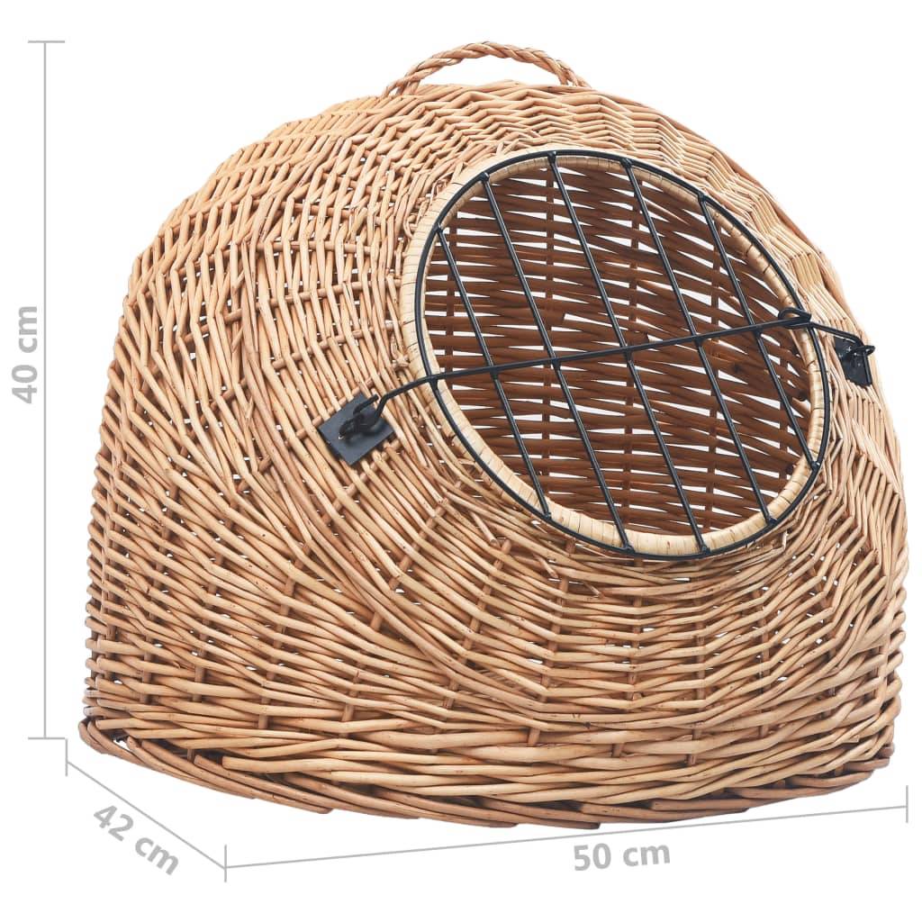 Vidaxl - Cage de transport pour chats 50x42x40 cm Saule naturel vidaXL 170908 - Imagen 3