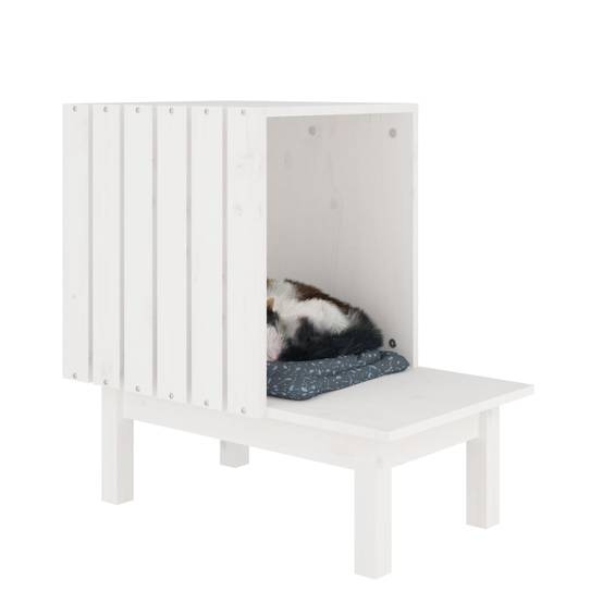 Chatiere bois blanc 60 x 36 x 60 cm - Prolenta premium p341.5 - Image 6