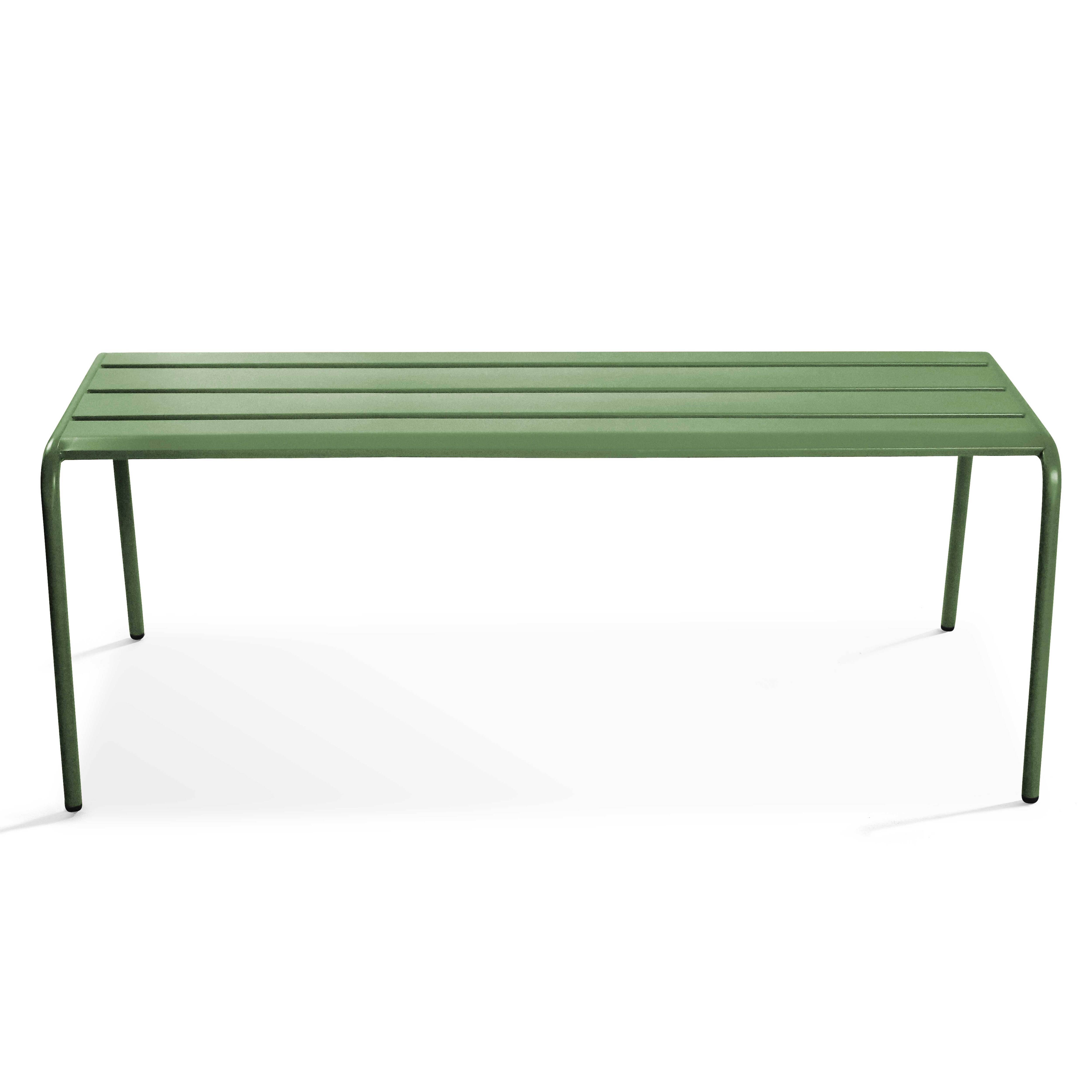 Oviala - Banc de jardin en acier vert cactus Palavas - Oviala - Imagen 4