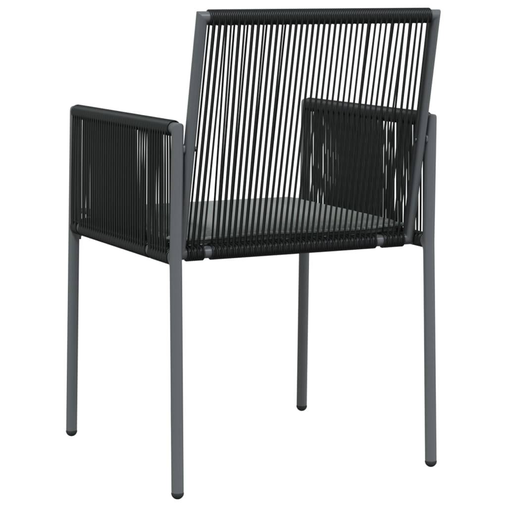 PANGIVO - Chaises de jardin rotin noir 54 x 60.5 x 83.5 cm avec coussins - PANGIVO - Image 6