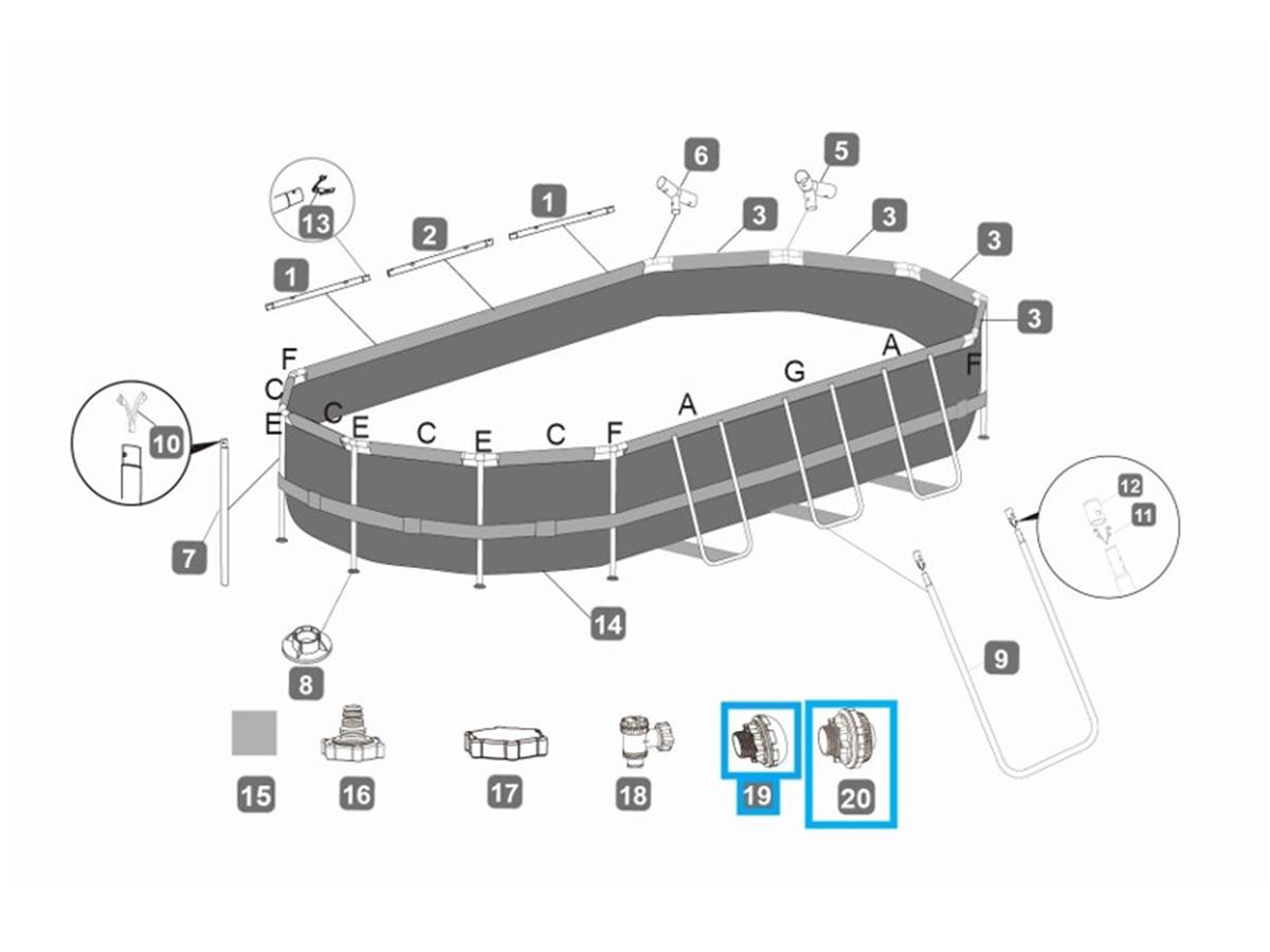 Bestway - Crépine pour piscines tubulaires et autoportées - Bestway - Imagen 4