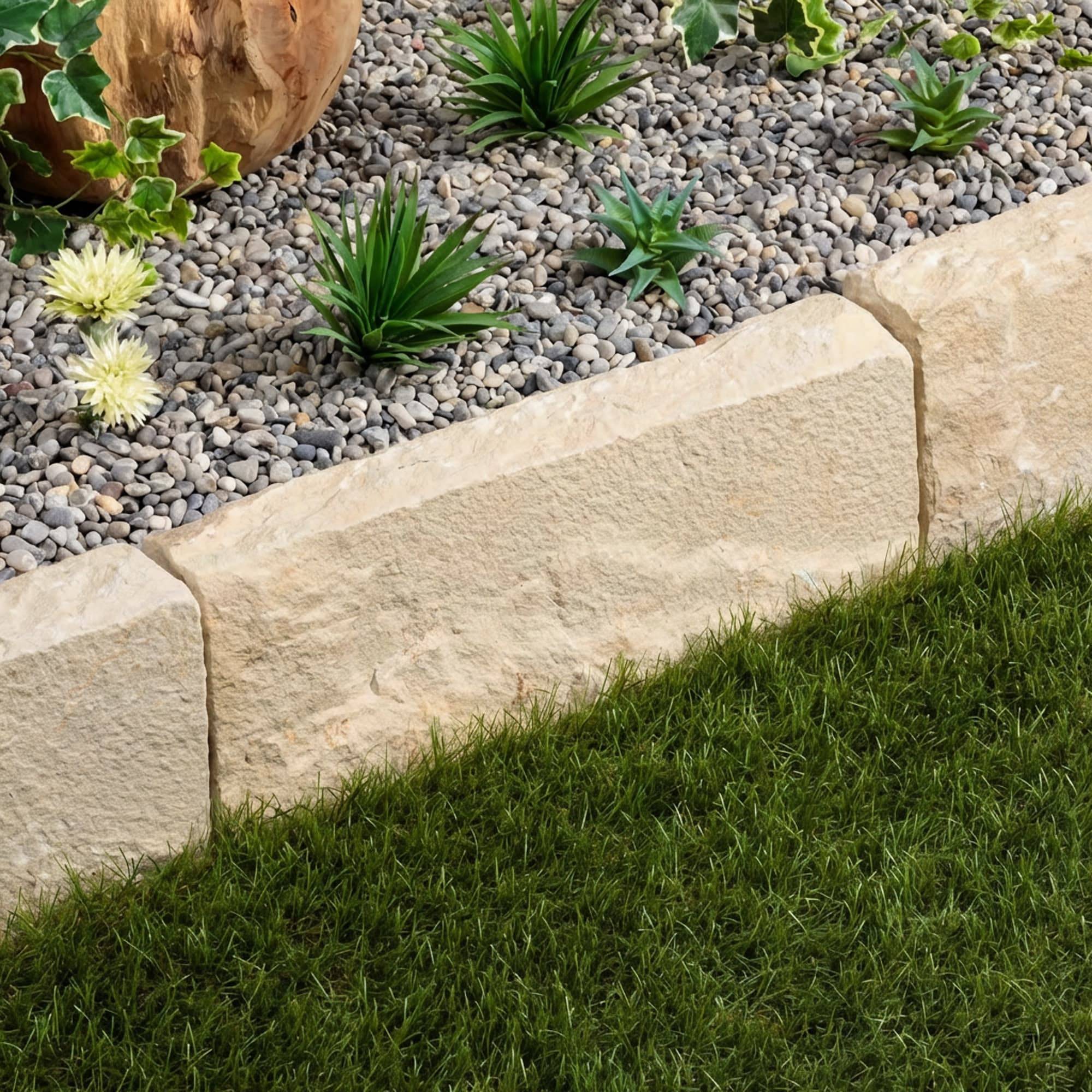 Bordure de jardin Grès Kandla Beige 50x20x8 cm (à l'unité) - RO'MA NATURE - Image 1