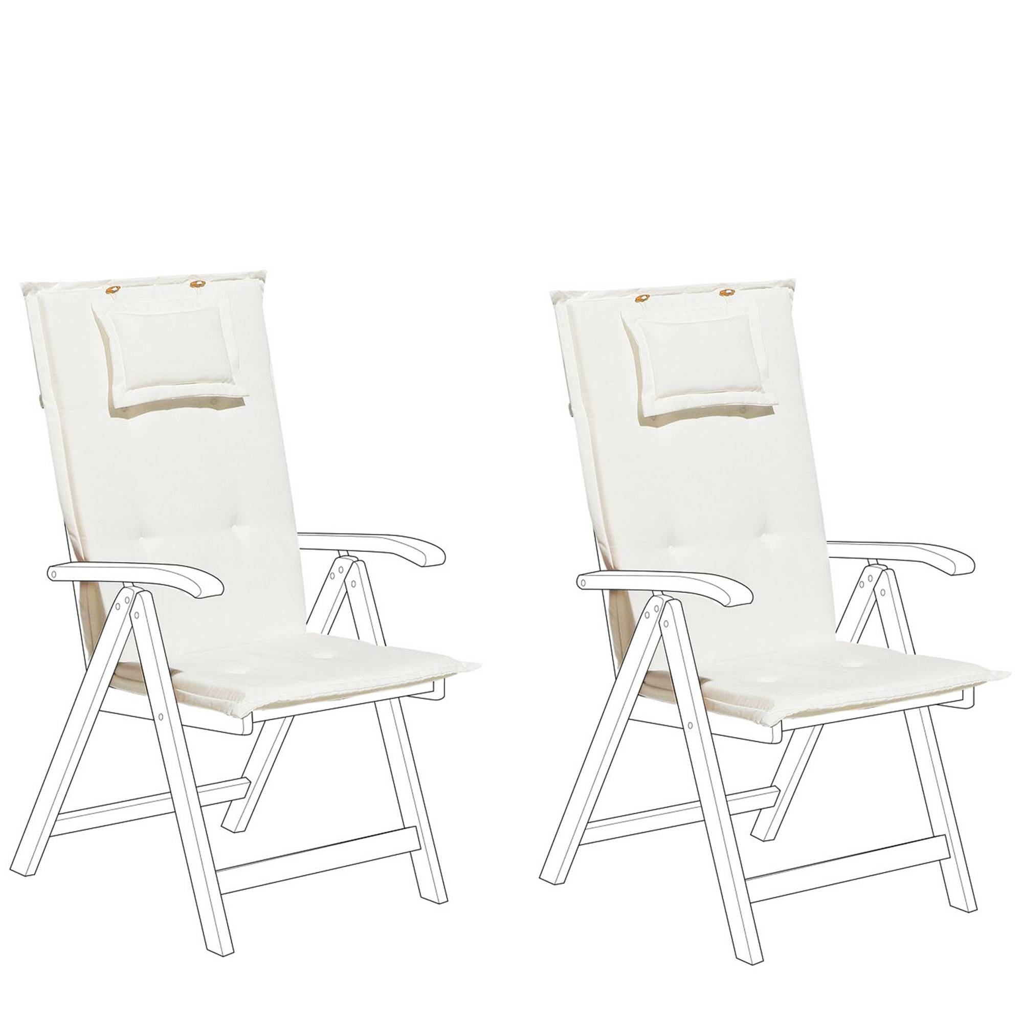 Beliani - Coussin d'assise d'extérieur Polyester Blanc cassé JAVA/AMANTEA Beliani - Imagen 1