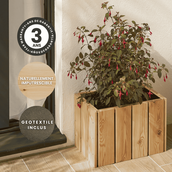Cerland - Bac à fleurs en bois 19L - Acanta - Imagen 3