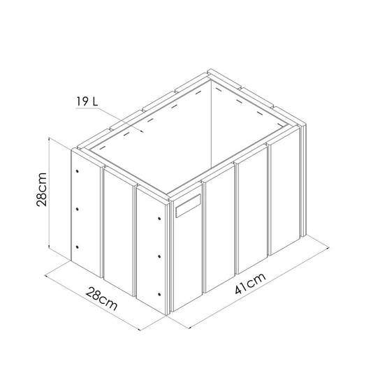 Cerland - Bac à fleurs en bois 19L - Acanta - Imagen 4