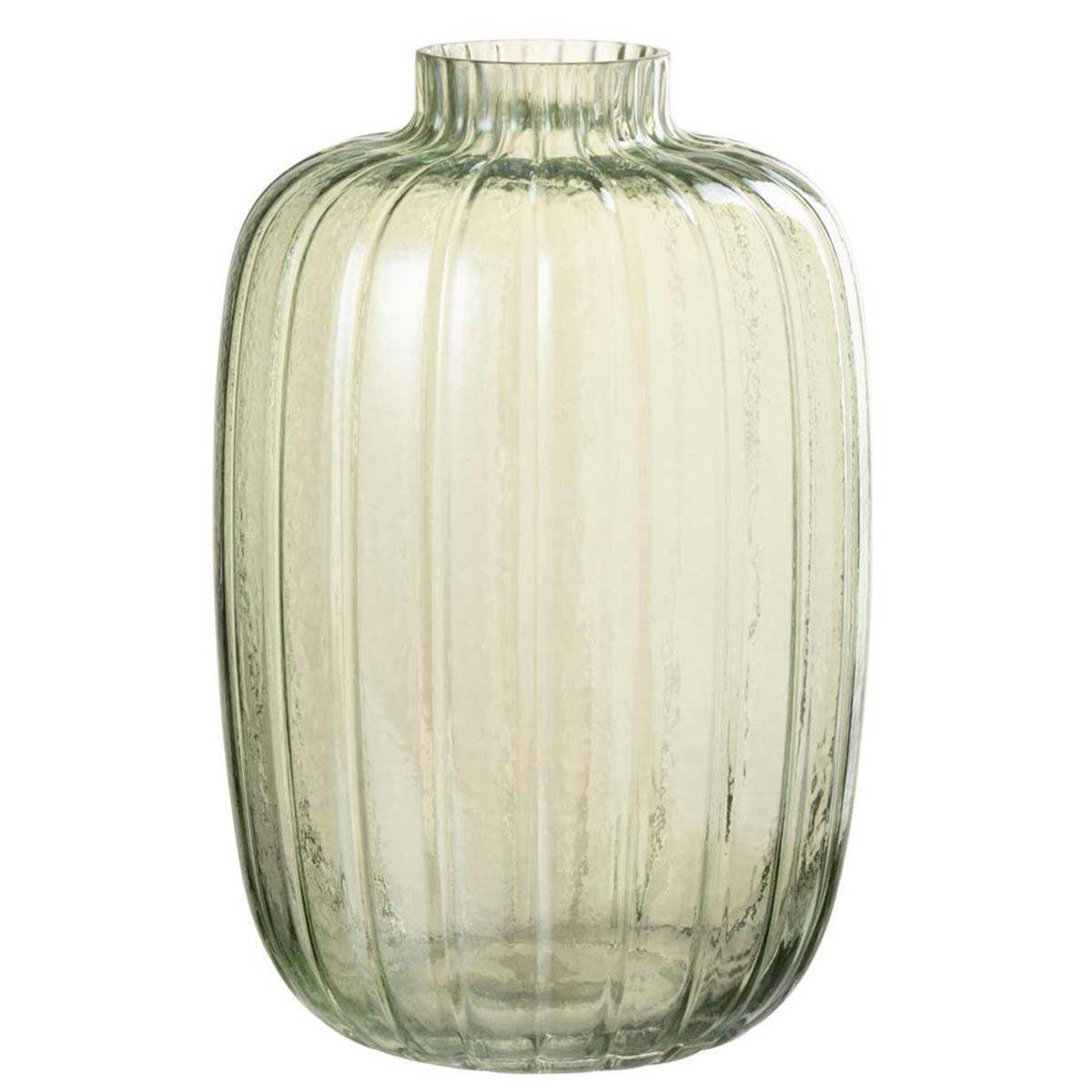Vase Design en Verre "Lignes" 30cm Vert - Image 1