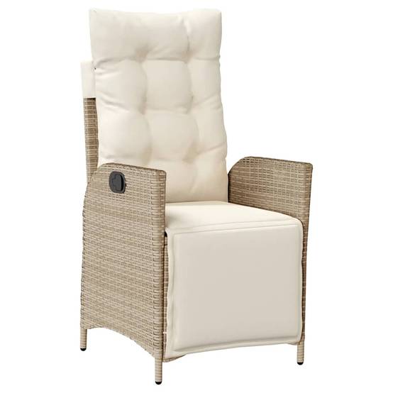 Chaise bois composite 1 places rotin beige 57 x 61 x 93 cm - Prolenta premium p374.5 - Image 1
