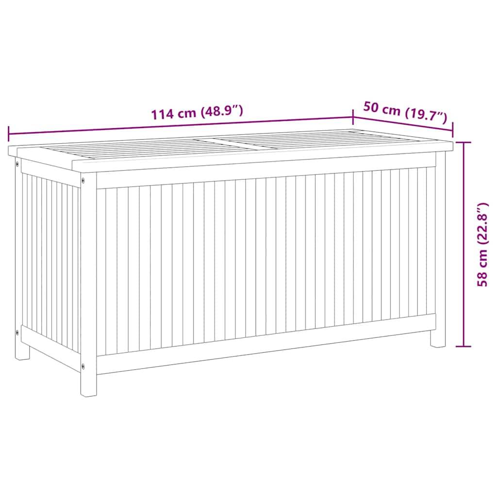 Coffre de Jardin en Bois de Teck Massif Durable avec Sac de Protection 114x50x58 cm – ComfortXL Outdoor Living - Image 10