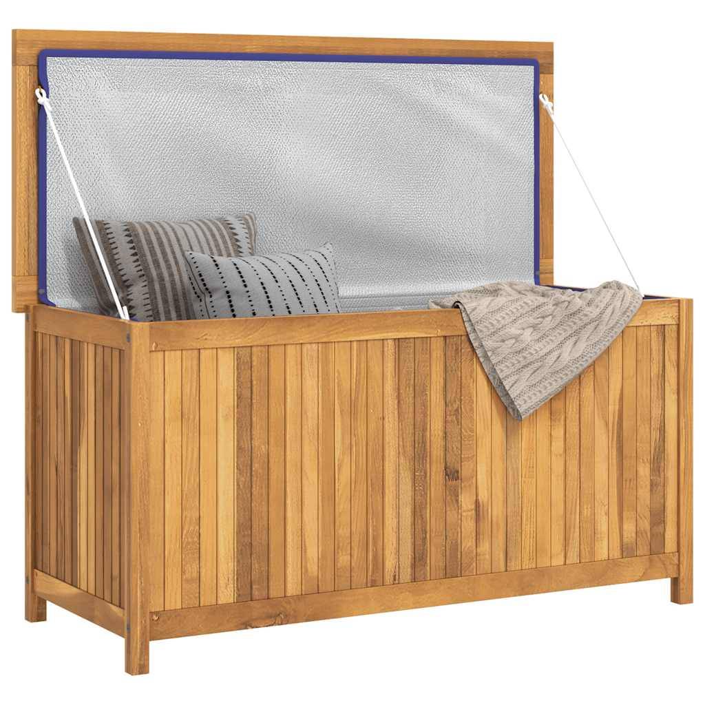 Coffre de Jardin en Bois de Teck Massif Durable avec Sac de Protection 114x50x58 cm – ComfortXL Outdoor Living - Image 3