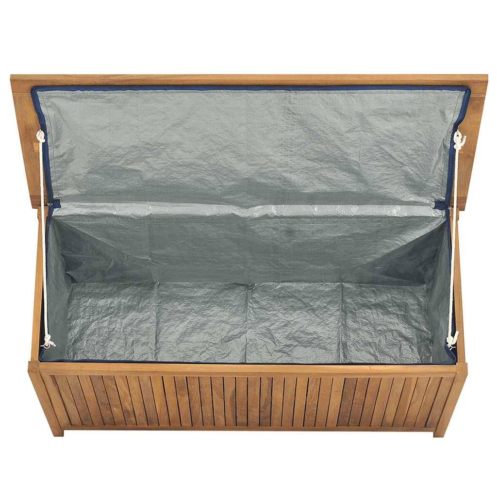 Coffre de Jardin en Bois de Teck Massif Durable avec Sac de Protection 114x50x58 cm – ComfortXL Outdoor Living - Image 7