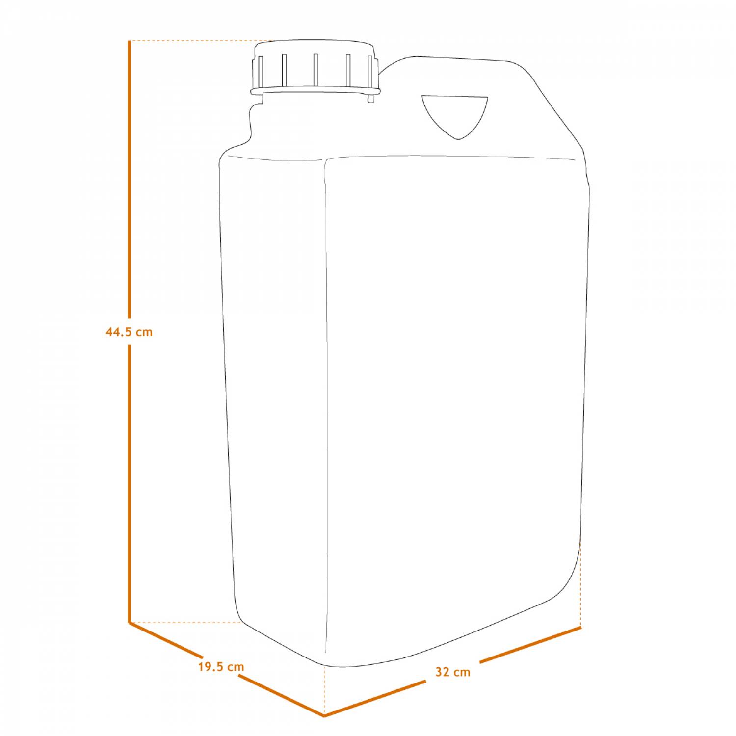 Linxor - Bidon, jerrican en plastique (PEHD) pour usage alimentaire avec bouchon - 20L - Linxor - Imagen 2