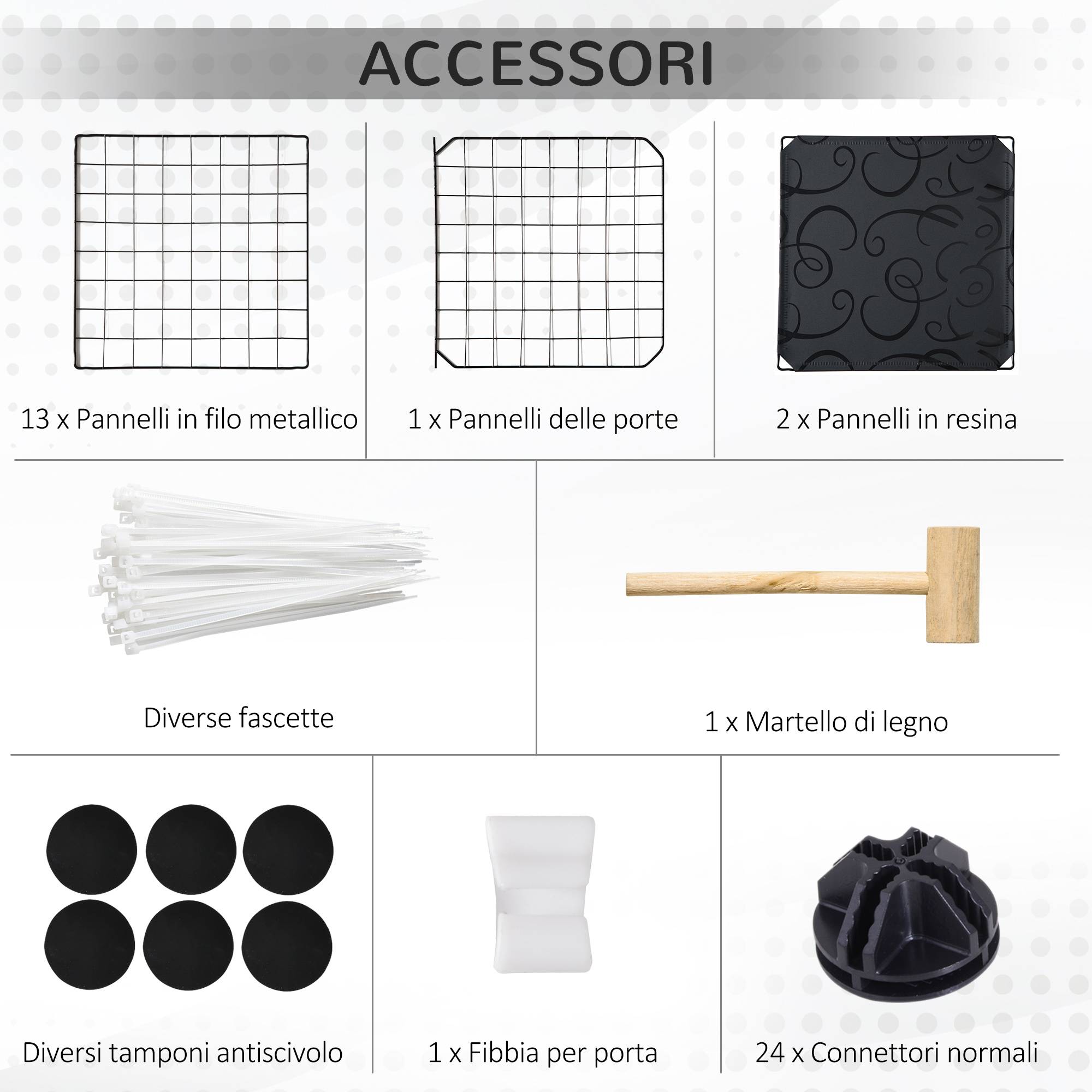 Enclos lapins acier résine pour cochons d'Inde parc modulable 105x70x35cm noir - ComfortXL Outdoor Living - Image 8