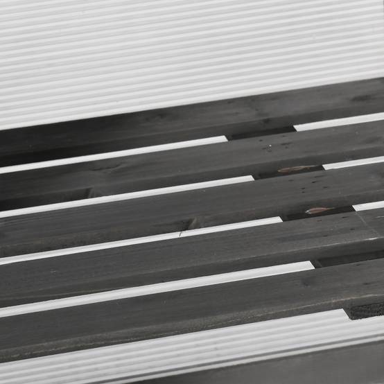 ComfortXL - Serre de jardin Bois et Polycarbonate Extérieur et Balcon Toit ouvrant 58x44x78cm Gris - ComfortXL Outdoor Living - Image 8