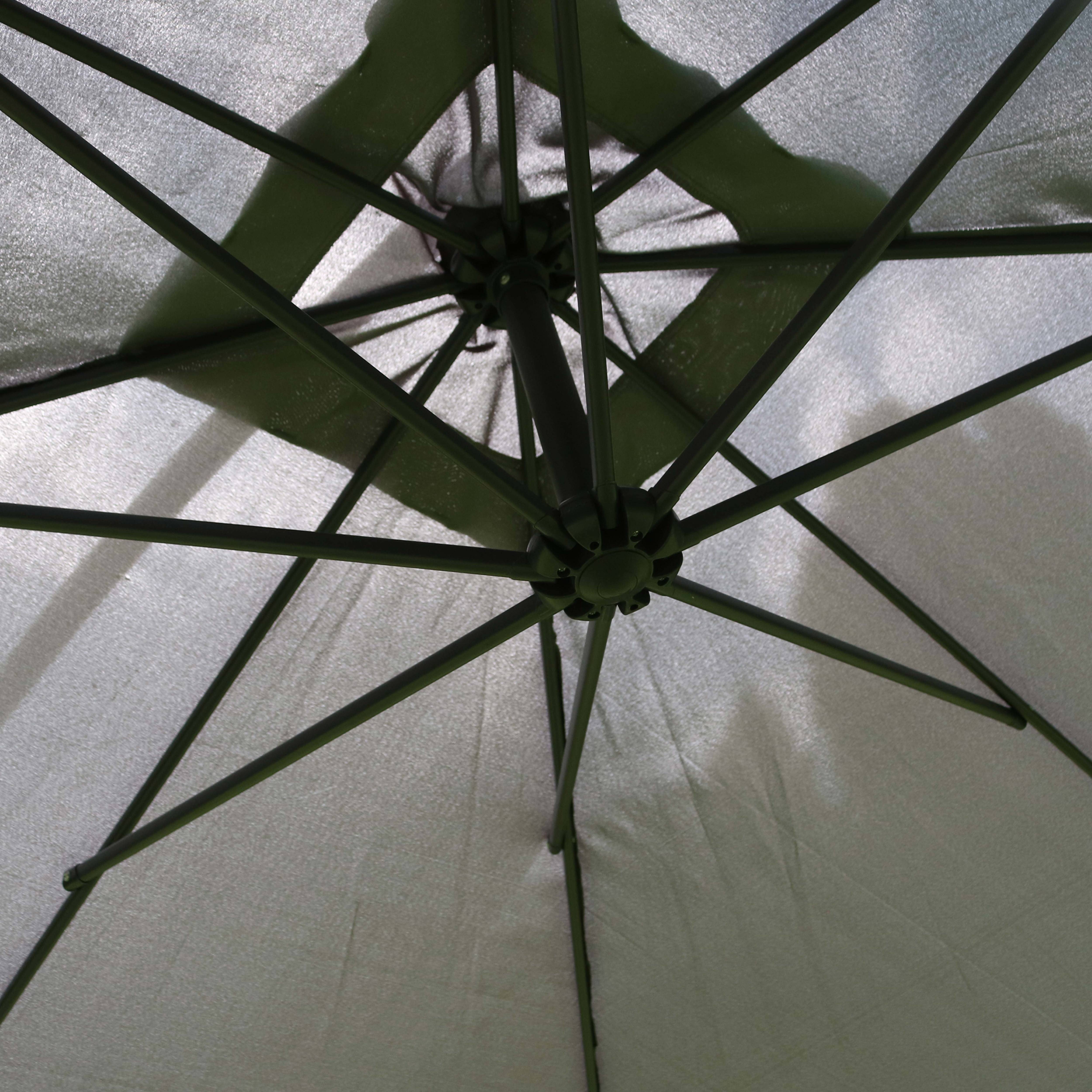 Oviala - Parasol déporté 3x3m acier gris anthracite Genova - Oviala - Image 3