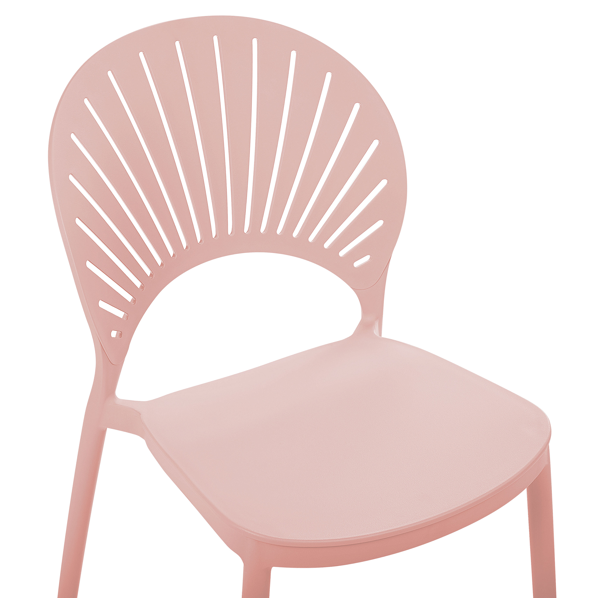 Beliani - Chaise de salle à manger Polypropylène Rose pastel OSTIA - 46x51x83- Beliani - Imagen 8