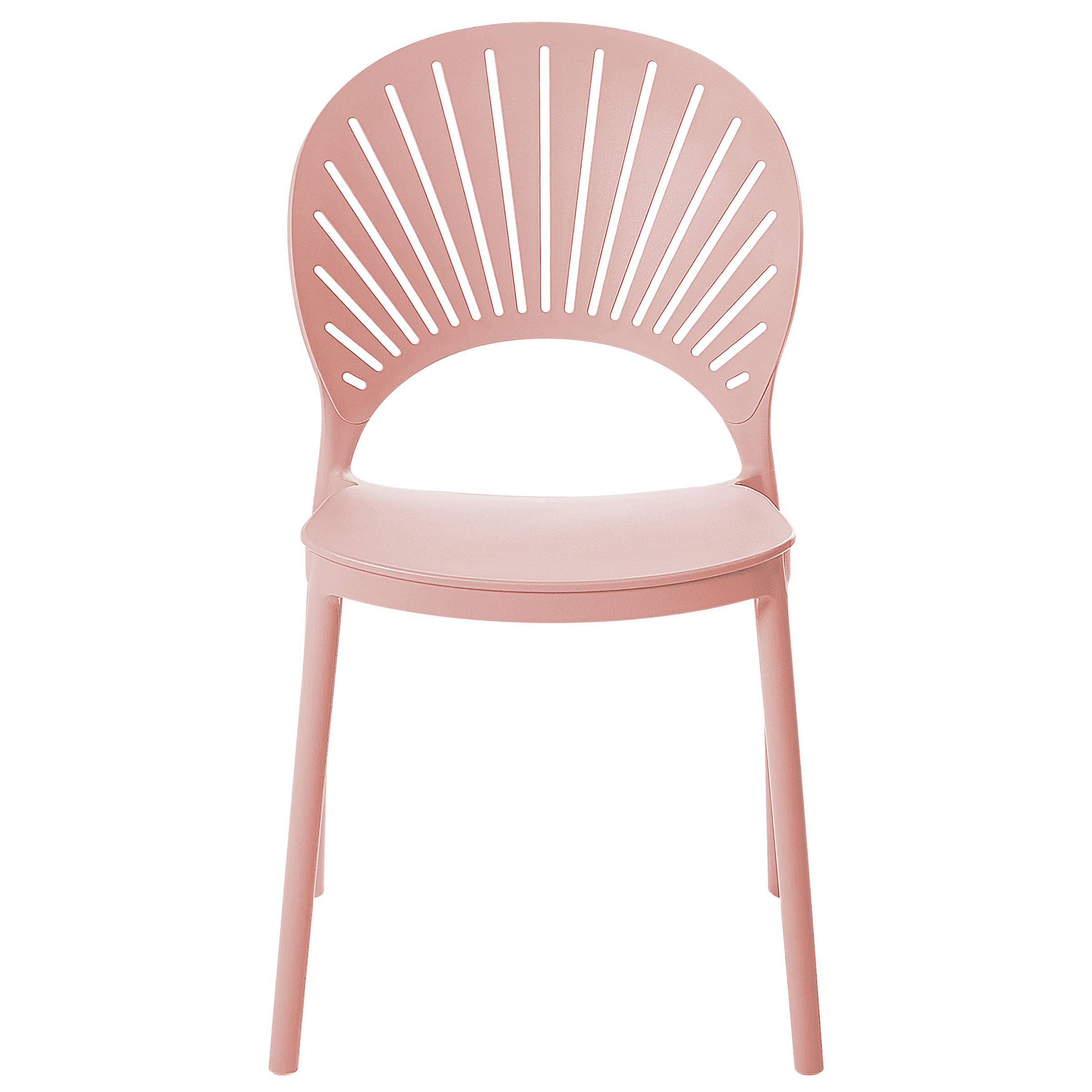 Beliani - Chaise de salle à manger Polypropylène Rose pastel OSTIA - 46x51x83- Beliani - Imagen 6
