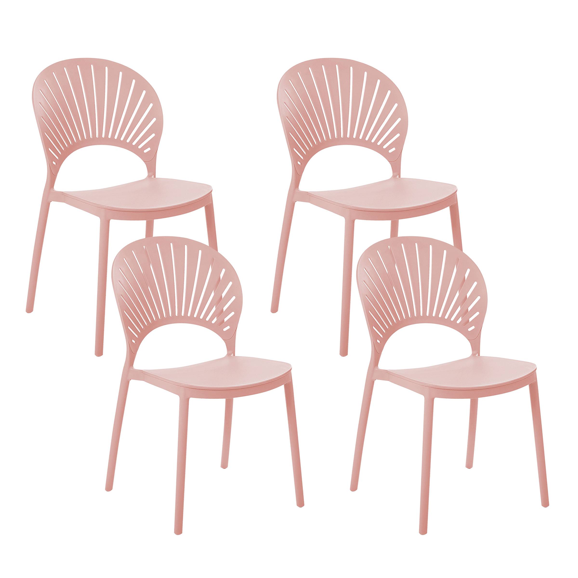 Beliani - Chaise de salle à manger Polypropylène Rose pastel OSTIA - 46x51x83- Beliani - Imagen 2