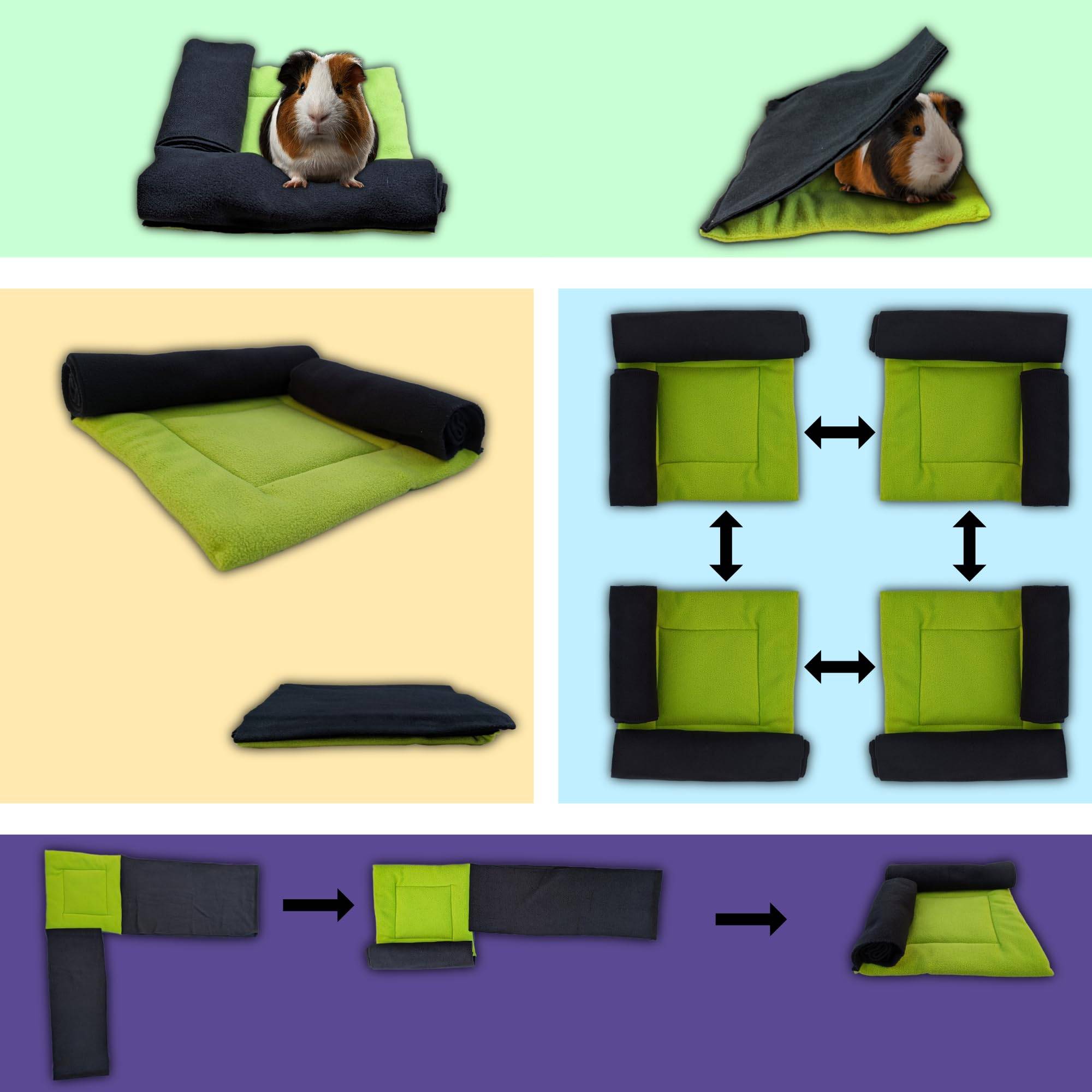 Coussin Polaire avec 2 Boudins Tunnels pour Cochon d'Inde et Lapin - Neo Solvo - Image 2