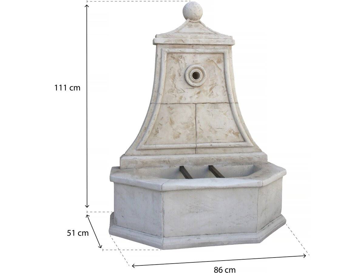 Habitat Et Jardin - Fontaine " Baccarat" - Pierre Reconstituée  - 86 X 51 X 111 Cm -habitat Et Jardin - Imagen 3
