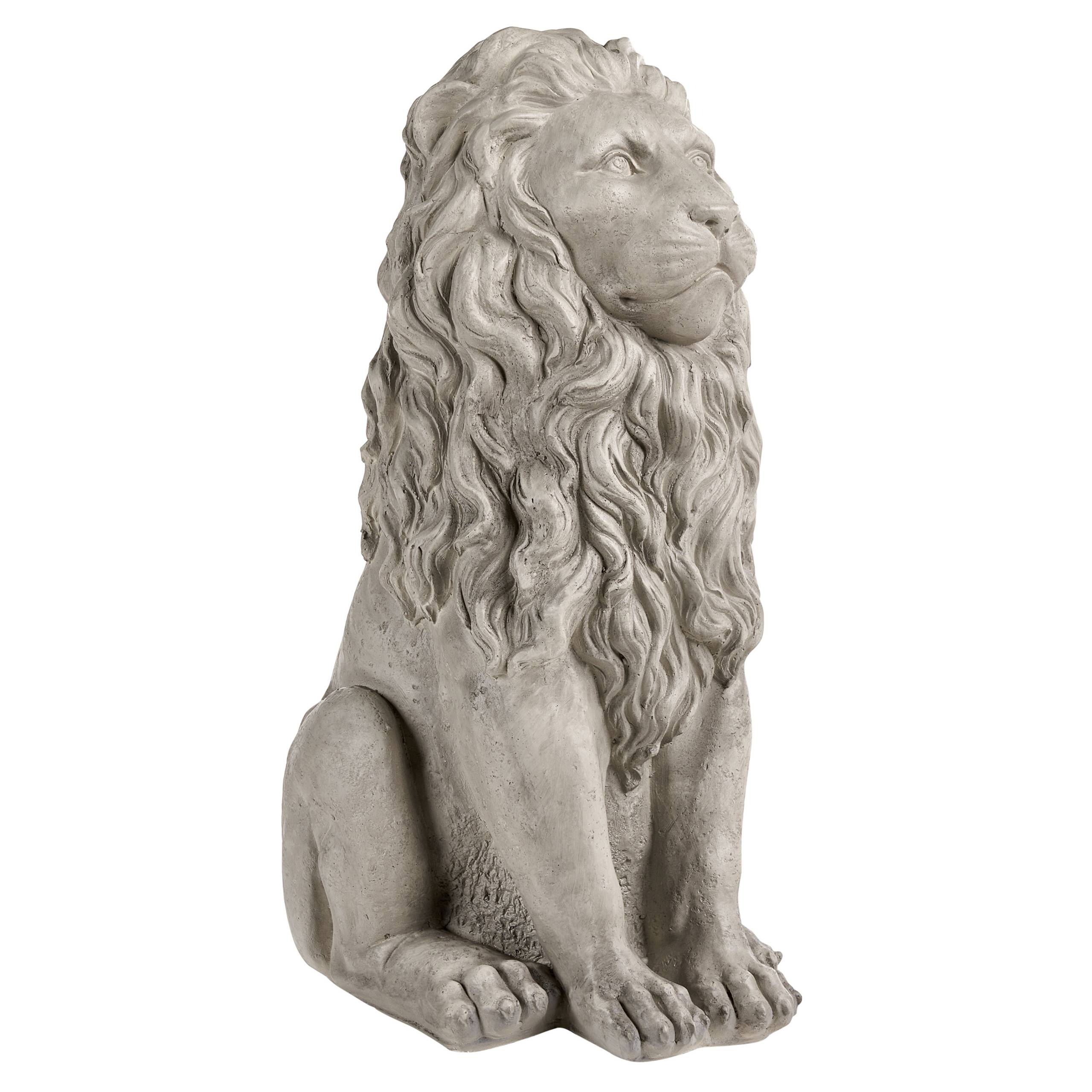 Beliani - Statue de jardin Oxyde de magnésium Gris clair LEONE - 34x40x70- Beliani - Image 2