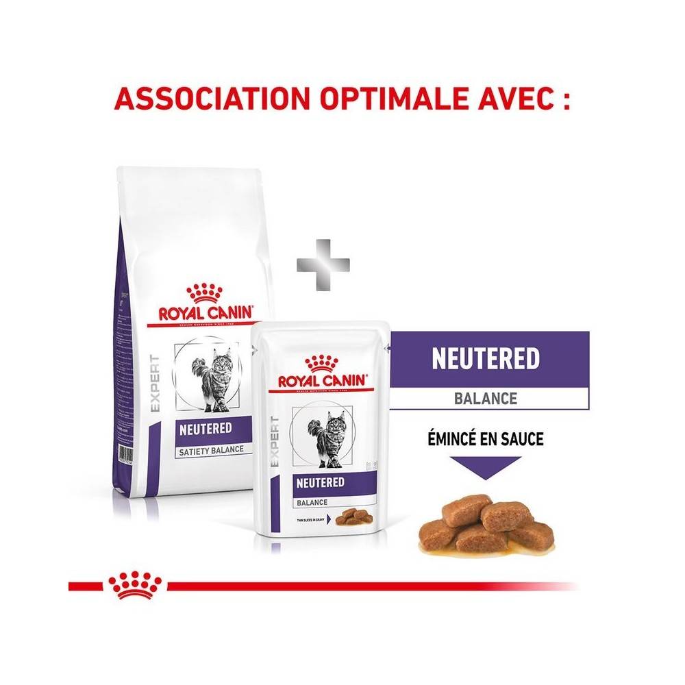 Royal Canin - Croquettes chat VETERINARY CAT NEUTERED SATIETY BALANCE - Royal Canin 12 kg - Imagen 8