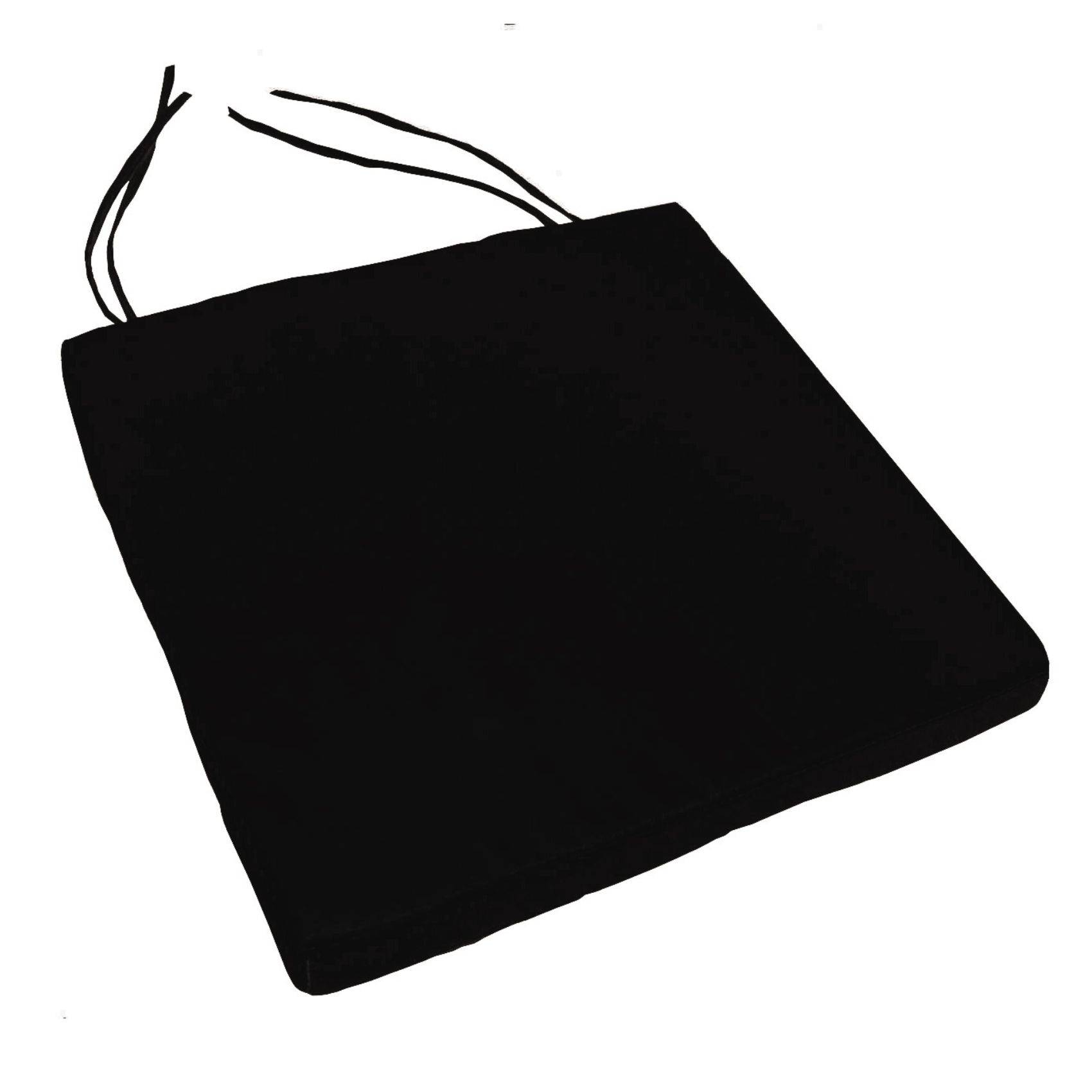 Home Maison - Galette de chaise extérieur imperméable et déhoussable MINORQUE - HOME MAISON - Polyester - Noir - Imagen 1