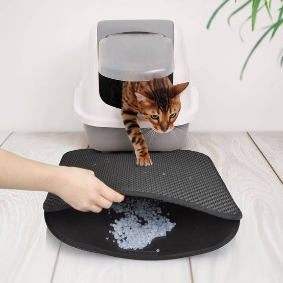 Love Story - Tapis de litière pour chat avec récupérateur - Noir - Love Story - Image 2
