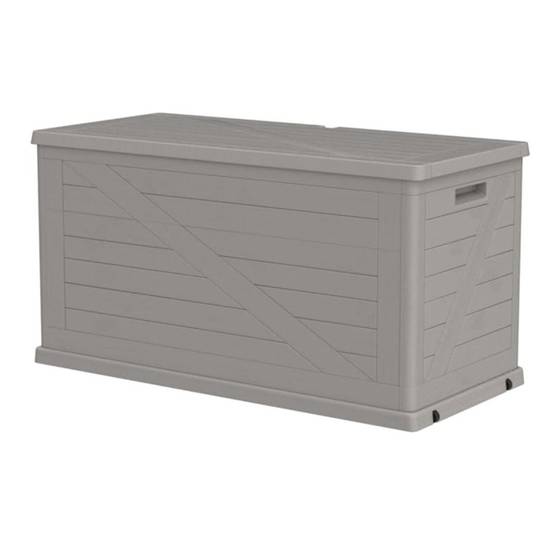 Coffre de rangement 420L 120x57x63 cm Effet bois Résine TOOMAX - Imagen 5