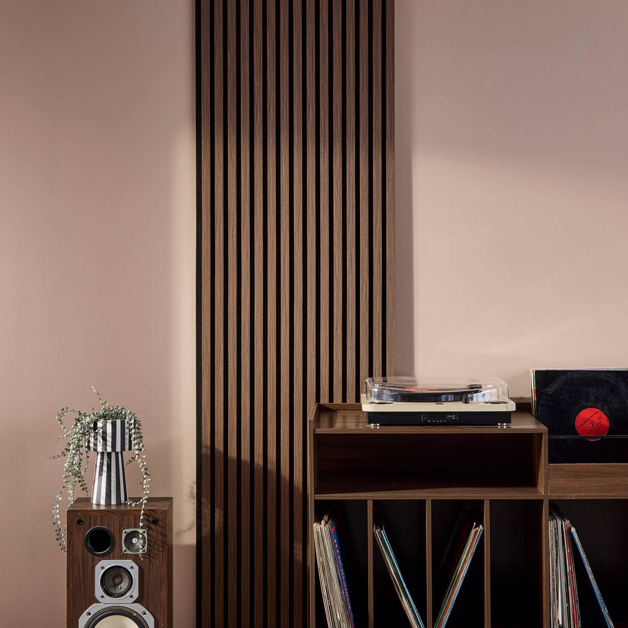 Set de 2 panneaux muraux acoustiques décoratifs en feutrine et MDF noyer 60x120cm - Kyoto | sweeek - Image 2