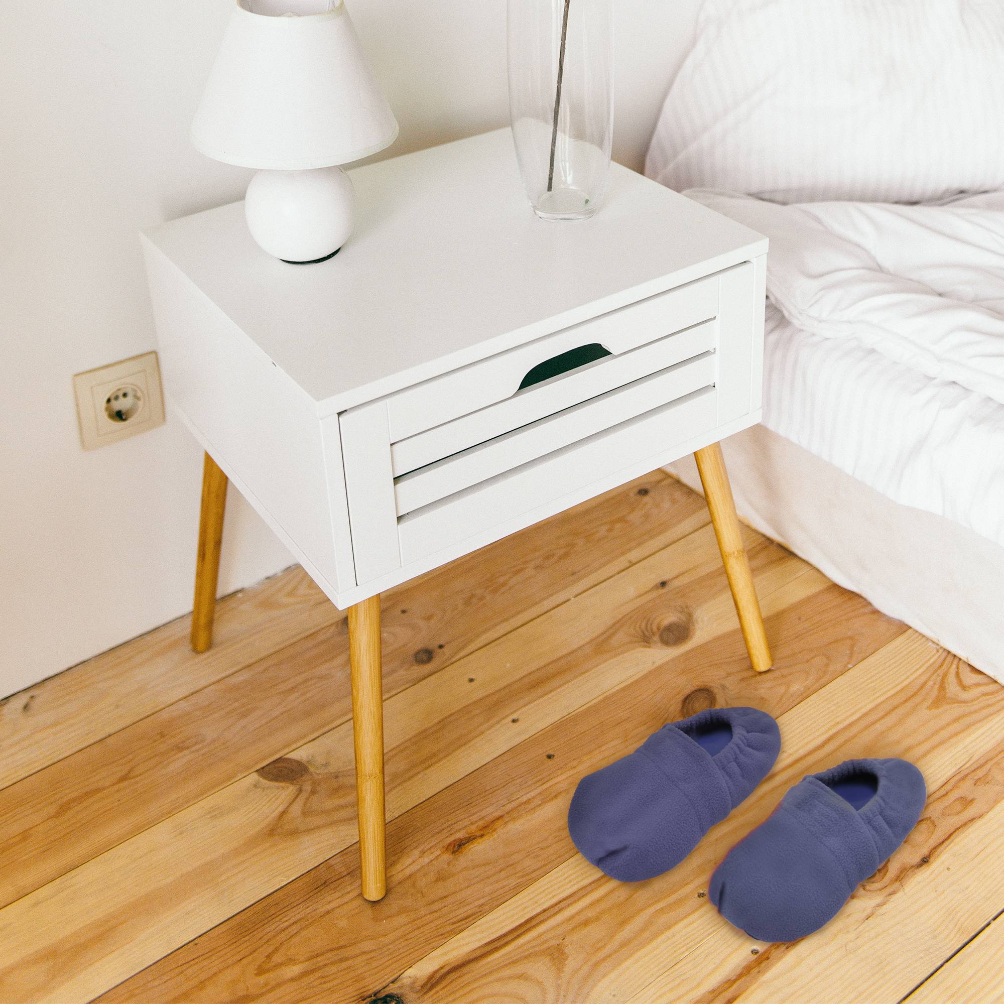 Fishtec - Chaussons Chauffants Micro-ondes à Graines de Lin - Chaleur Relaxante - Unisexes, Réutilisables et Lavables - Taille Unique 41 à 45 - Image 5