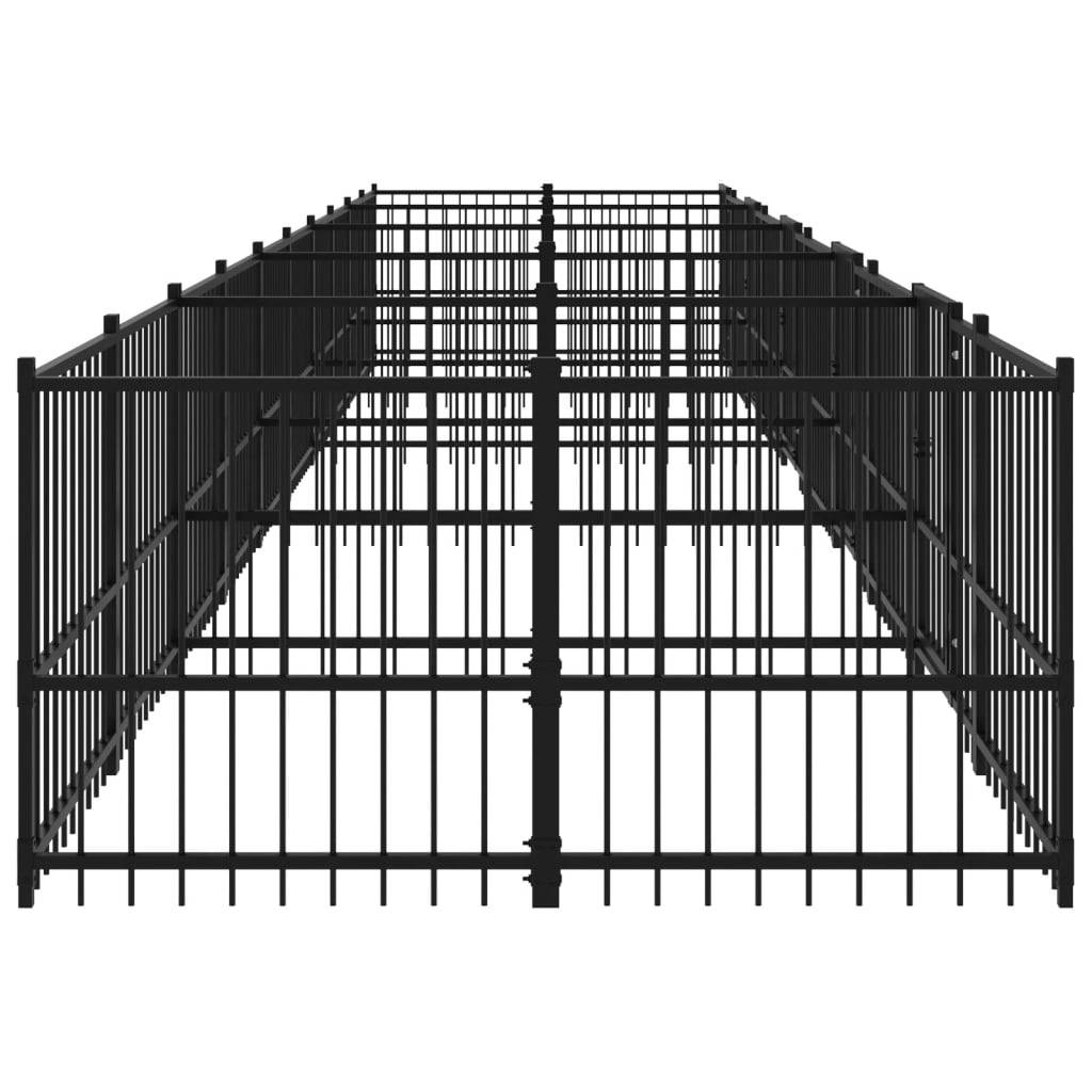 Vidaxl - Chenil d'extérieur pour chiens Acier 18,77 m² vidaXL 3124667 - Imagen 5