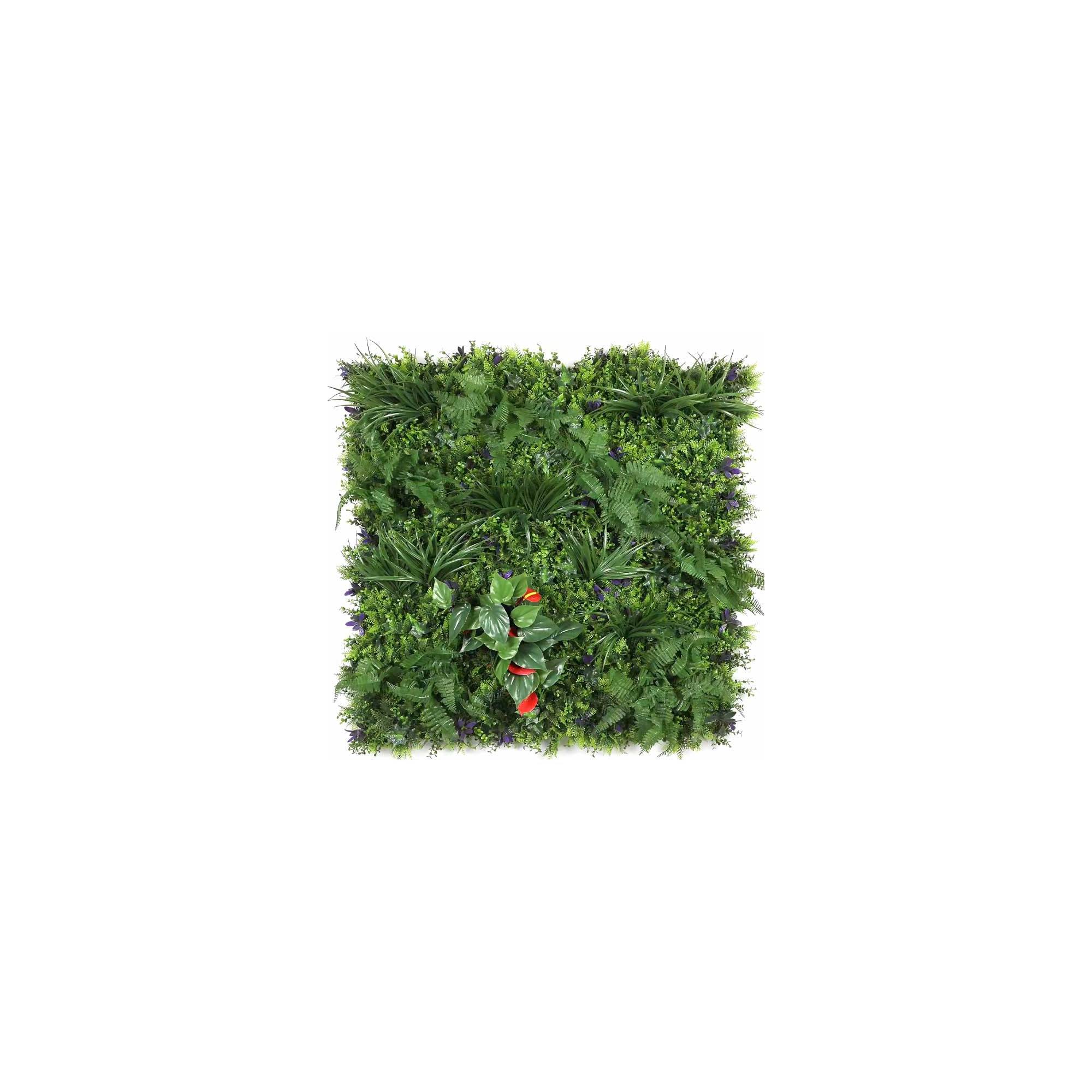 Sans Marque - Mur végétal artificiel - Modèle fleur rouge - Dimensions : 100 x 100 cm - Imagen 1