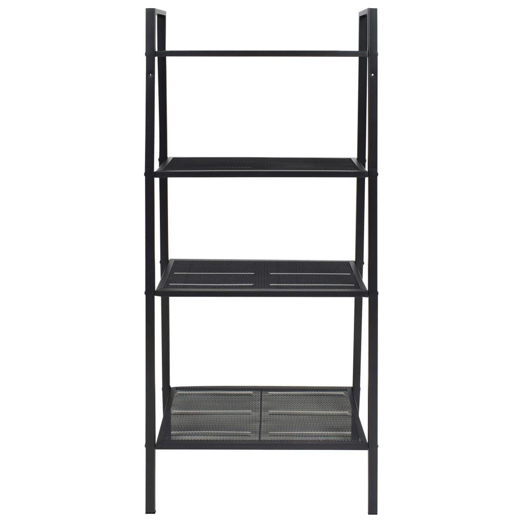 Vidaxl - Bibliothèque échelle 4 niveaux Métal Noir - vidaXL - Imagen 1