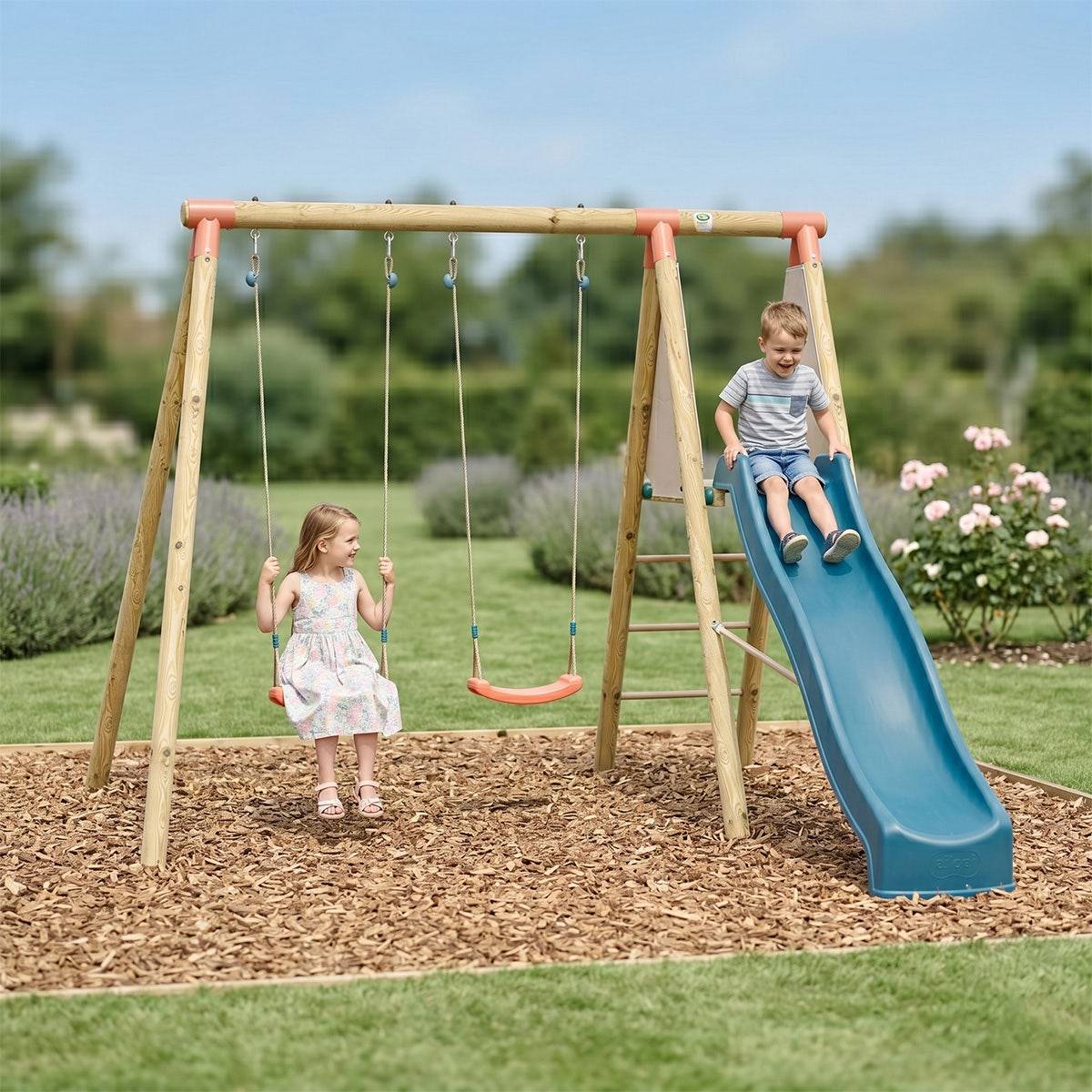 Balançoire en bois 2,30 m Topwood MILU 2 - 4 enfants - Image 2