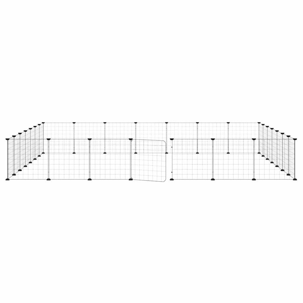 Vidaxl - Cage animaux de compagnie à 28 panneaux et porte Noir 245x245x35 cm vidaXL 3114020 - Imagen 4