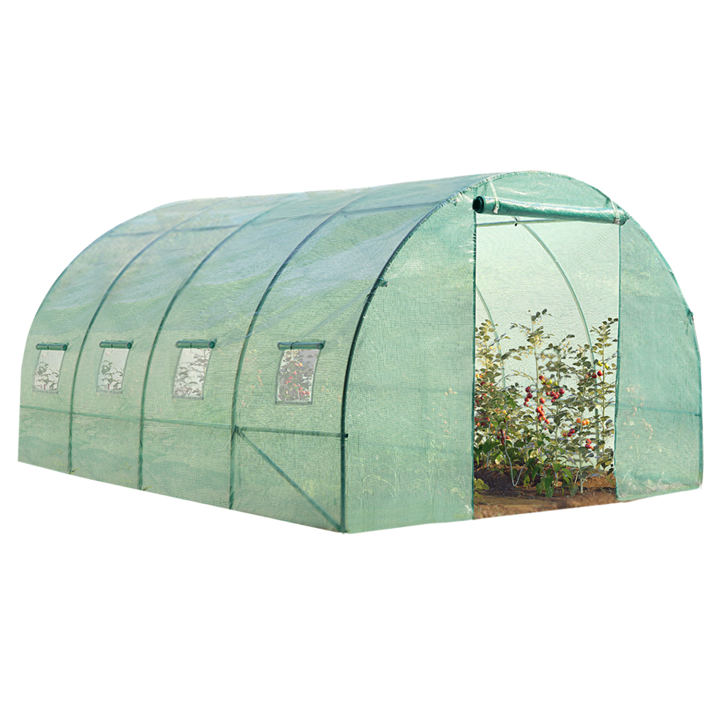 Serre tunnel de jardin 12M² verte gamme maraîchère ZEBRA 4x3M - Image 2