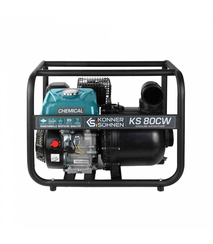 Motopompe spéciale eau de mer et produits chimiques 212cc 3 pouces 60000L/h Könner Söhnen KS 80CW - Imagen 1