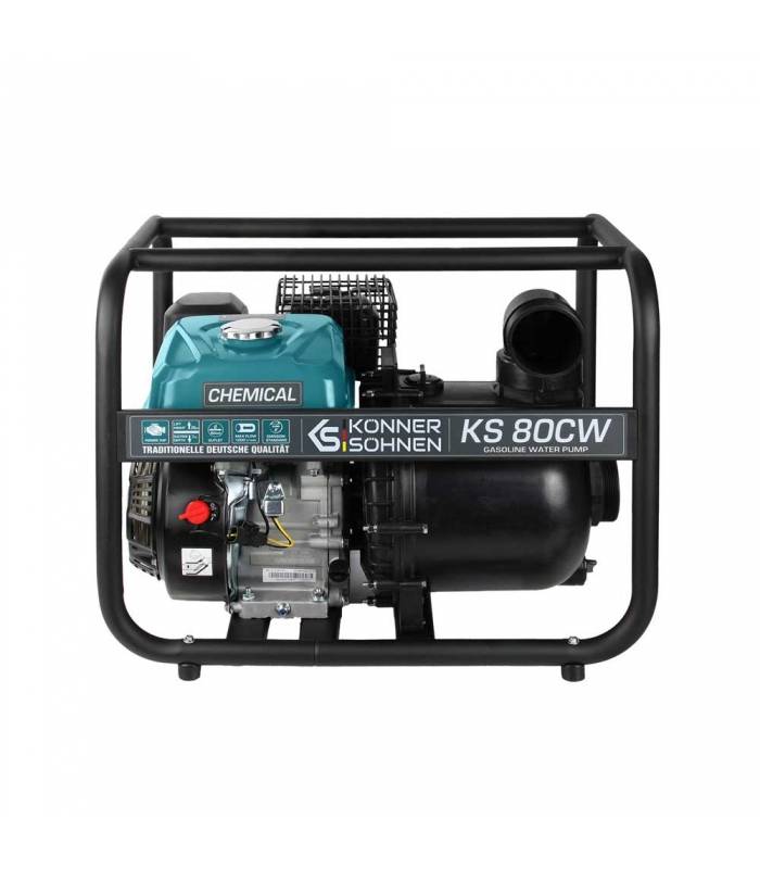 Motopompe spéciale eau de mer et produits chimiques 212cc 3 pouces 60000L/h Könner  Söhnen KS 80CW - Imagen 5