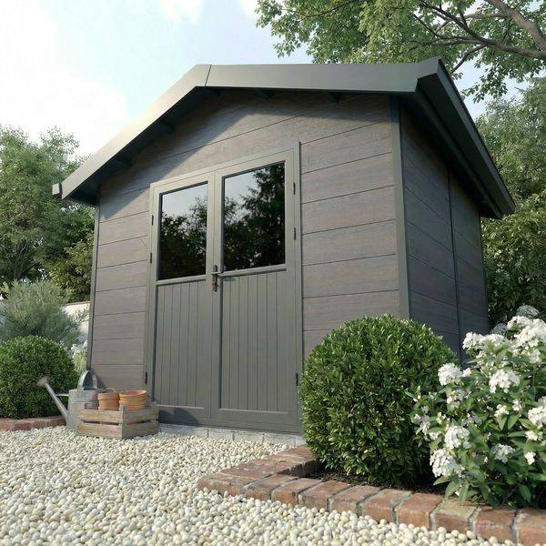 Direct Abris - Abri de Jardin Composite ISORA - 9m2 Gris - Cabane Atelier / Abri Velo - Image 2