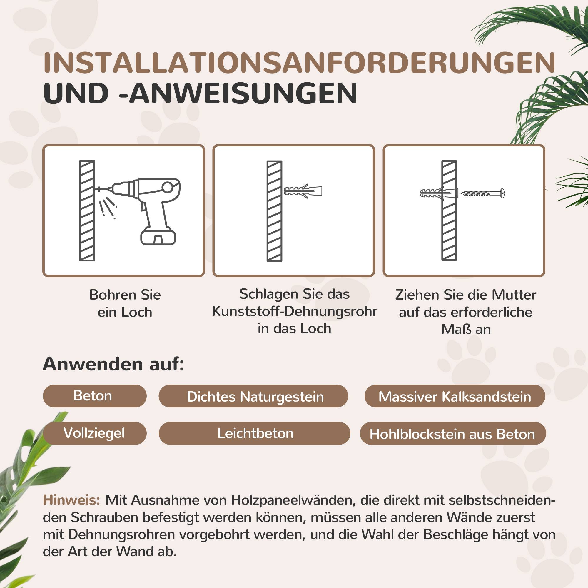 Parcours mural chat bois peluche intérieur saut escalade 90x26x12cm gris - ComfortXL Outdoor Living - Image 9