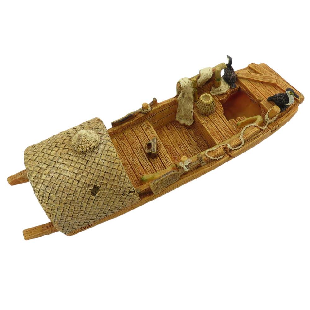 animallparadise - Bateau Pagode model 3 L, 27 x 9 x 10 cm, décoration aquarium - Imagen 2
