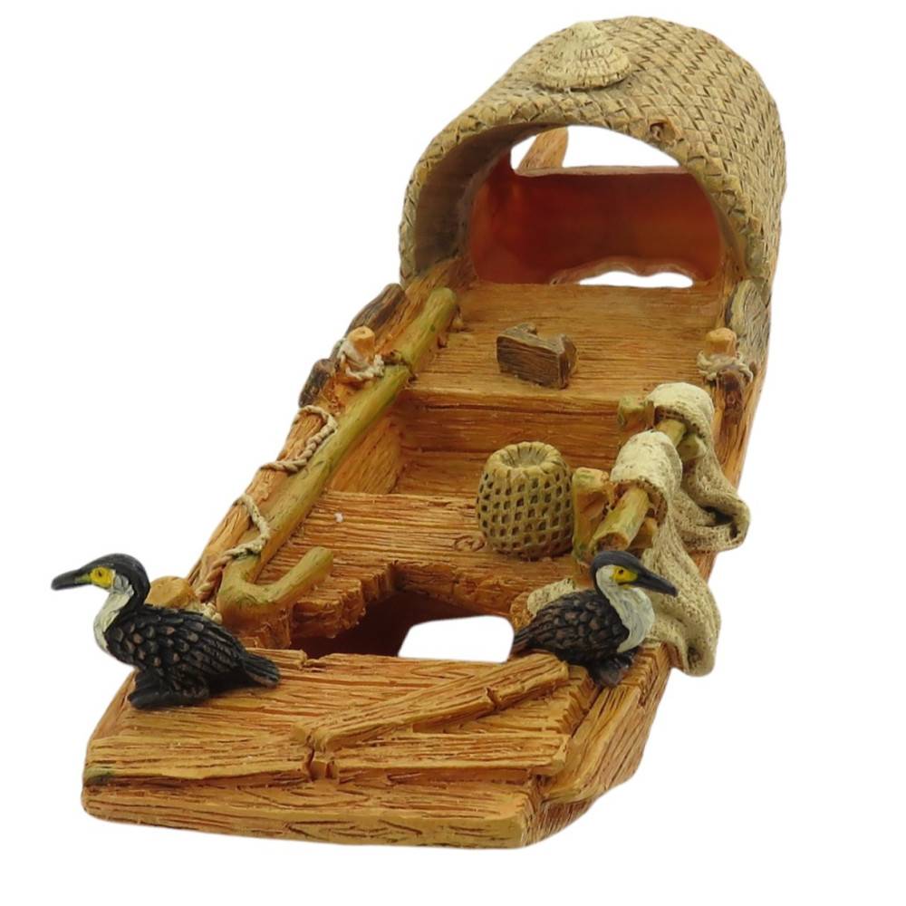 animallparadise - Bateau Pagode model 3 L, 27 x 9 x 10 cm, décoration aquarium - Imagen 3