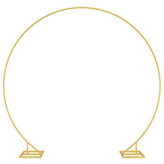 Arche de mariage en acier pour cérémonie jardin design moderne arrondi Doré 220cm - ComfortXL Outdoor Living - Image 2